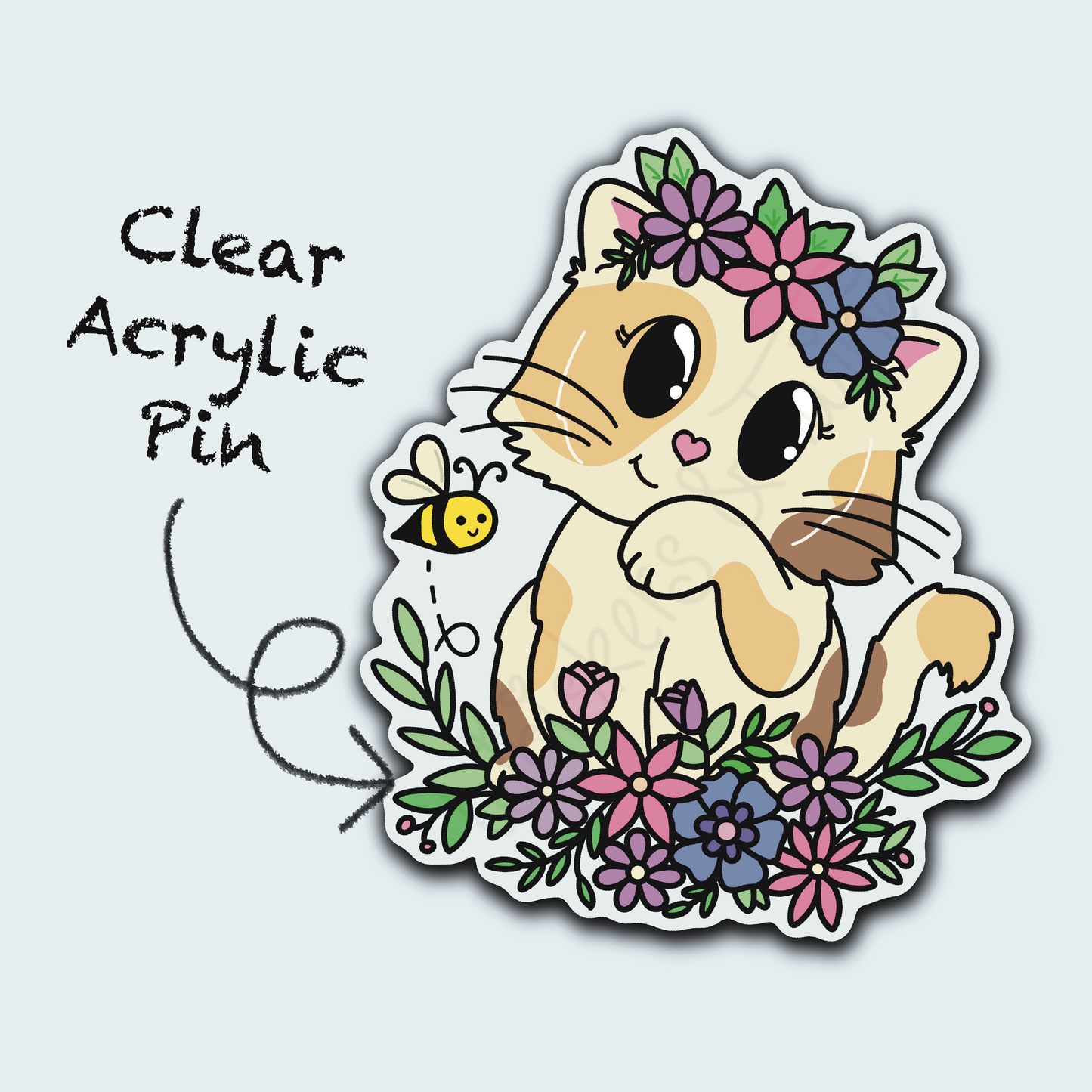 Flower Power – Juliet – Acrylic Pin
