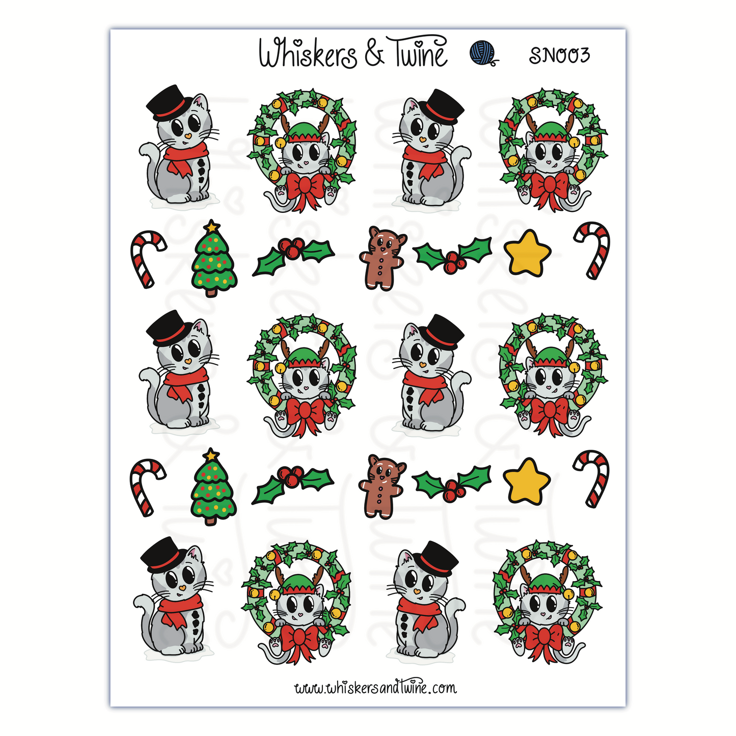 Holidays with Sampson - Sticker Sheet