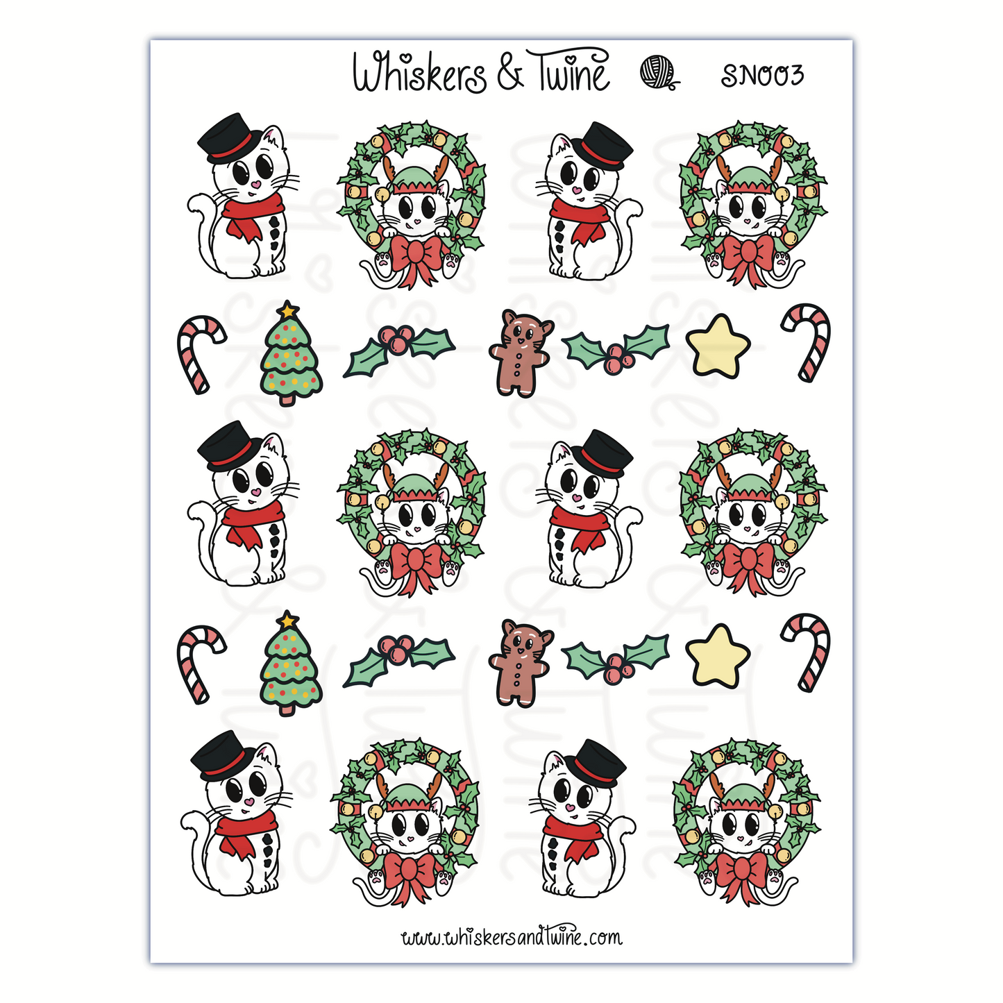 Holidays with Sampson - Sticker Sheet