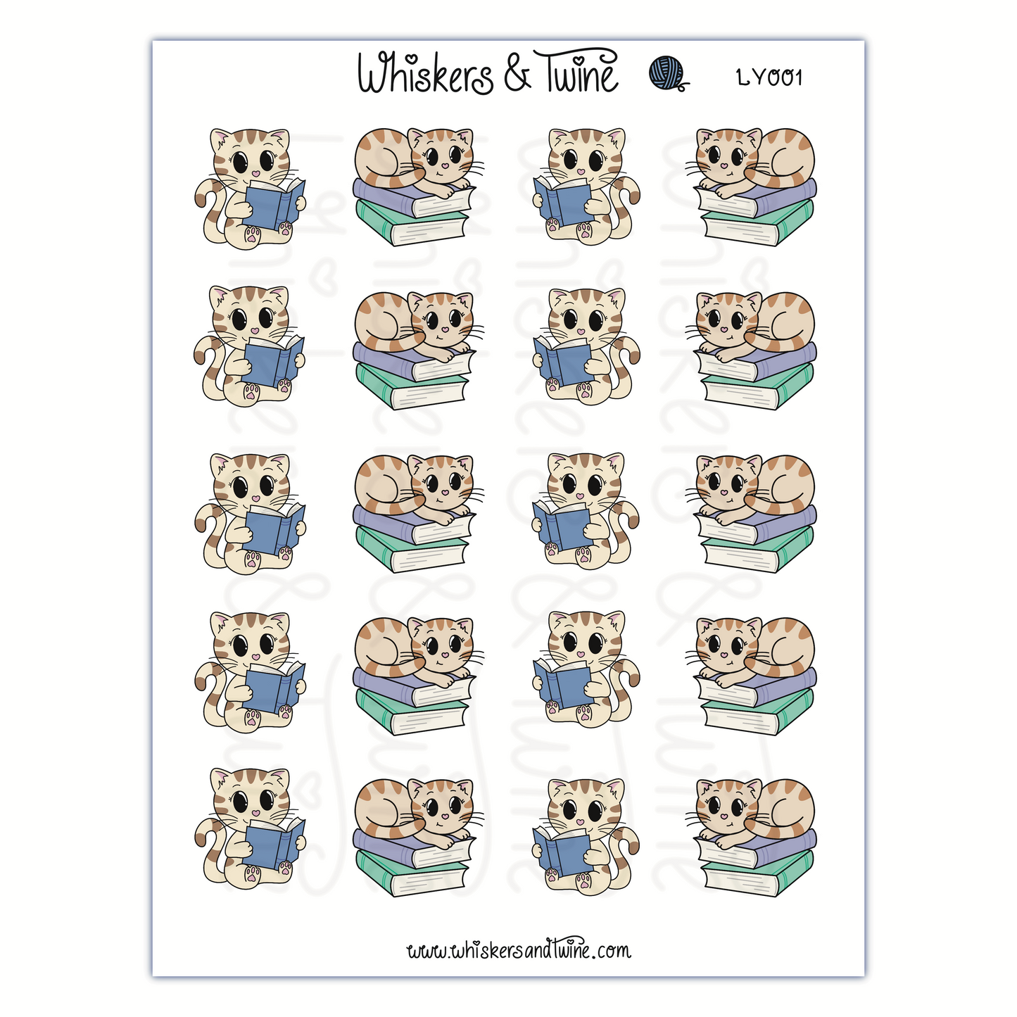 Reading with Lady – Sticker Sheet
