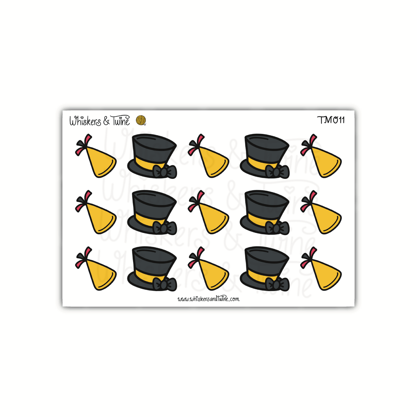 Party Hats - Mini Sticker Sheet