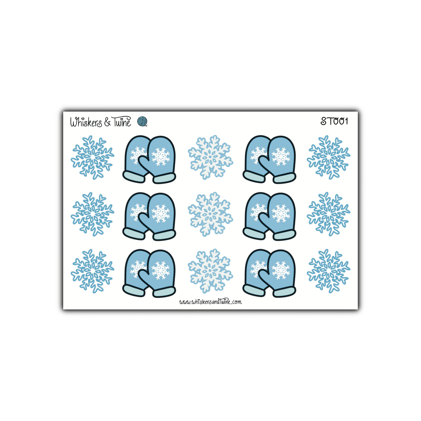 Snow Mittens - Mini Sticker Sheet