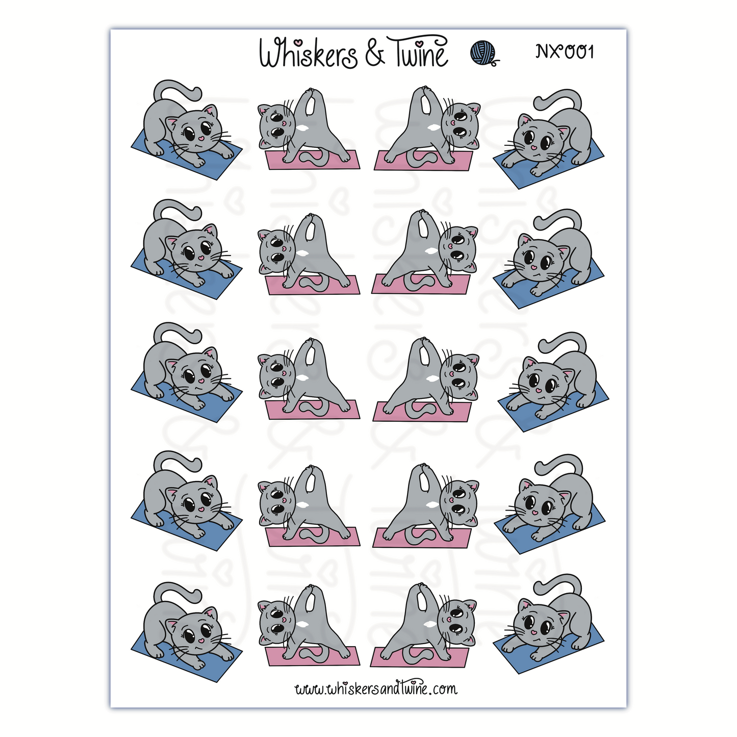 Yoga with Nox – Sticker Sheet