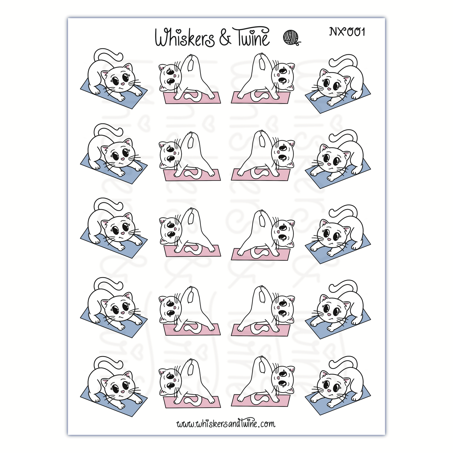 Yoga with Nox – Sticker Sheet