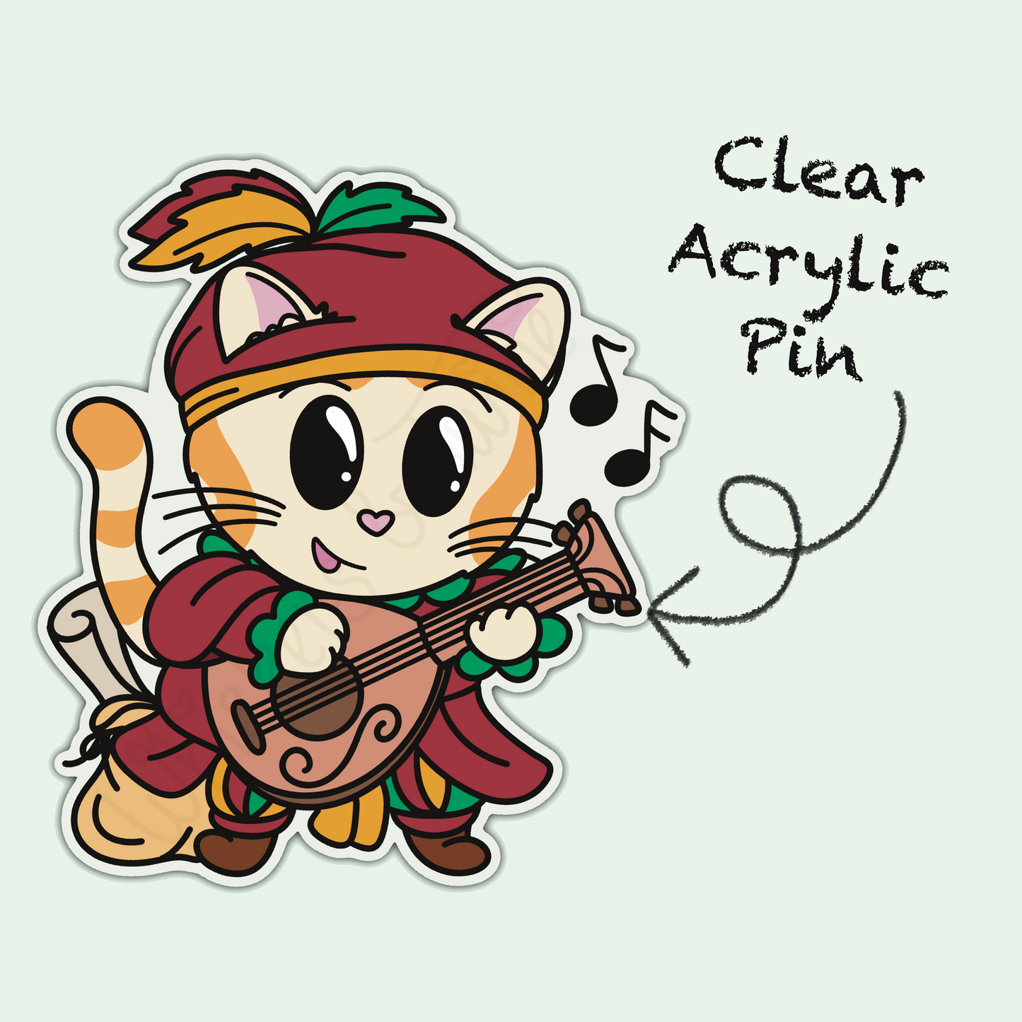 Adventure Twine – Bard Class - Sebastian – Acrylic Pin
