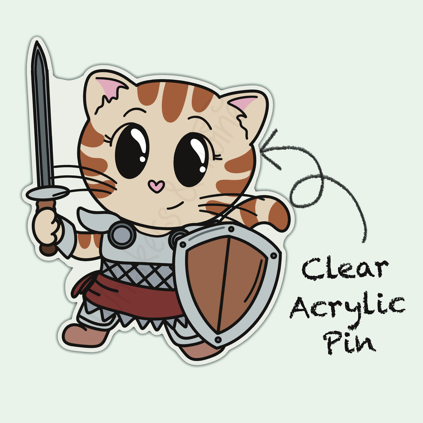 Adventure Twine – Fighter Class - Viola – Acrylic Pin