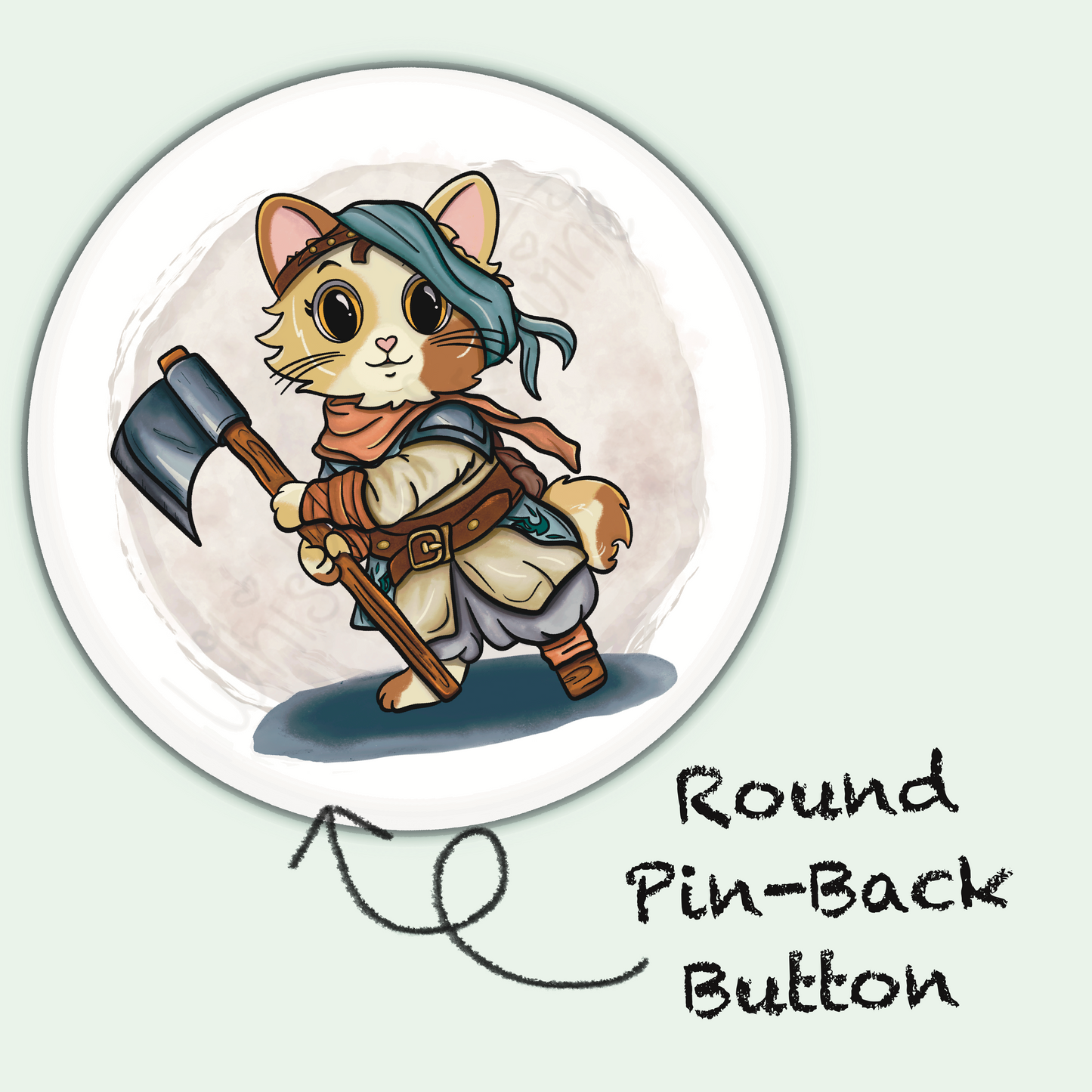 Adventure Twine – Barbarian Class – Juliet – Round Pin-Back Button