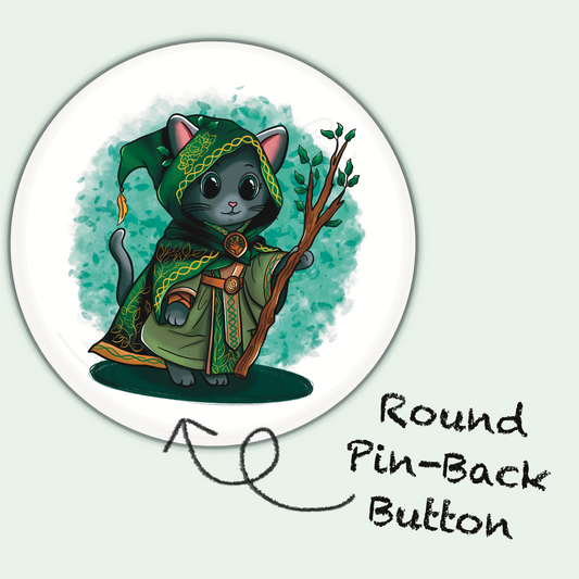 Adventure Twine – Druid Class – Nox – Round Pin-Back Button