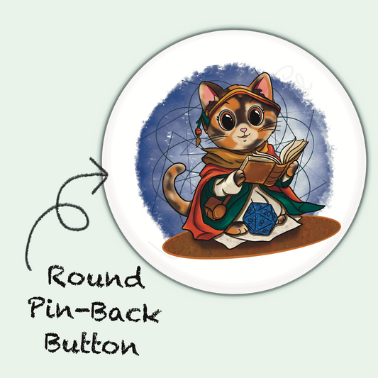 Adventure Twine – Dungeon Master – Buffy – Round Pin-Back Button