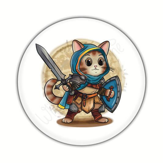 Adventure Twine – Fighter Class – Viola – Round Pin-Back Button
