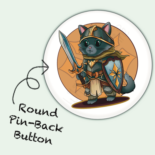 Adventure Twine – Paladin Class – Justice – Round Pin-Back Button