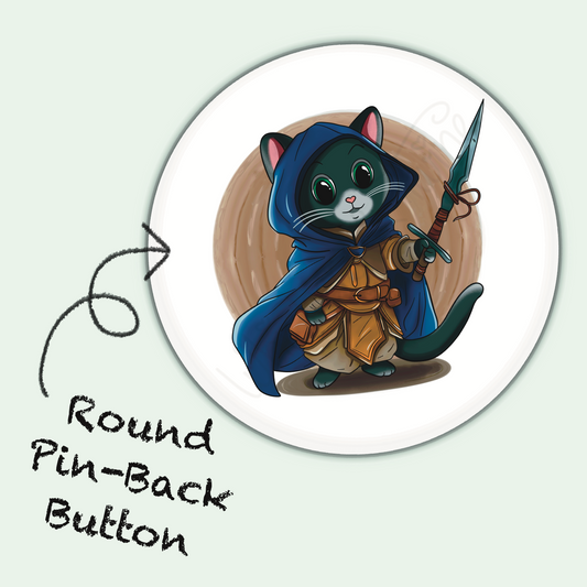 Adventure Twine – Rogue Class – Romeo – Round Pin-Back Button