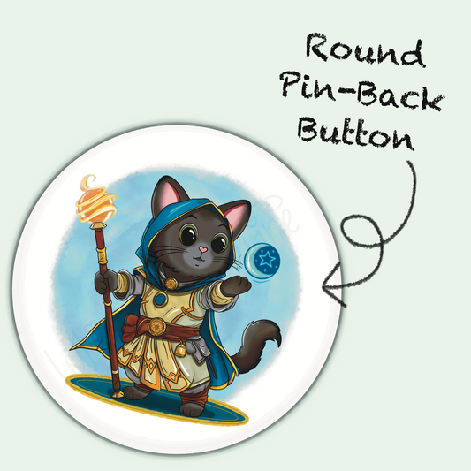 Adventure Twine – Sorcerer Class – Rodney – Round Pin-Back Button