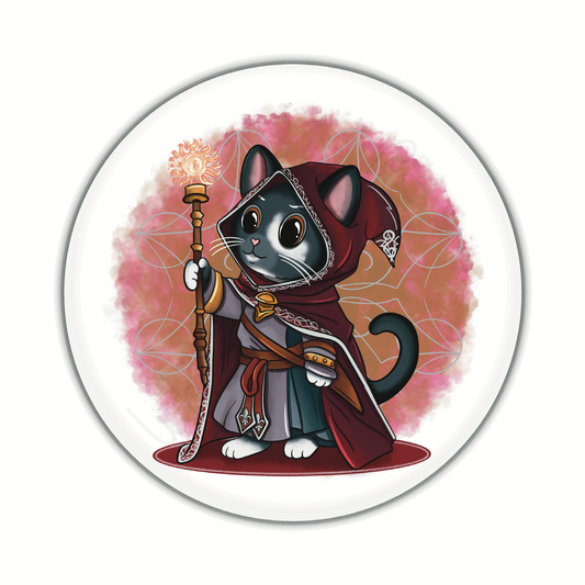 Adventure Twine – Warlock Class – John – Round Pin-Back Button