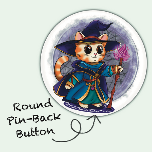 Adventure Twine – Wizard Class – Magic – Round Pin-Back Button