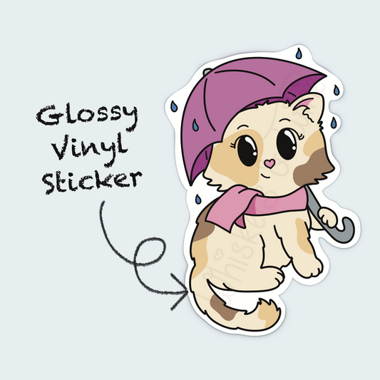 Autumn Umbrella – Juliet – Die Cut Sticker (Deluxe)