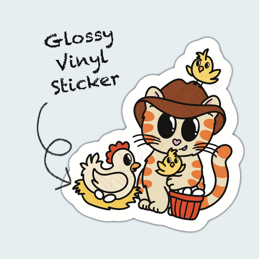 Collecting Eggs – Magic – Die Cut Sticker