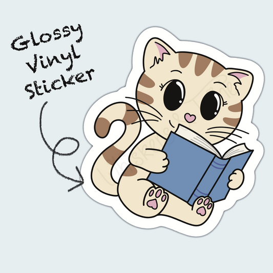 Reading Time – Lady – Die Cut Sticker