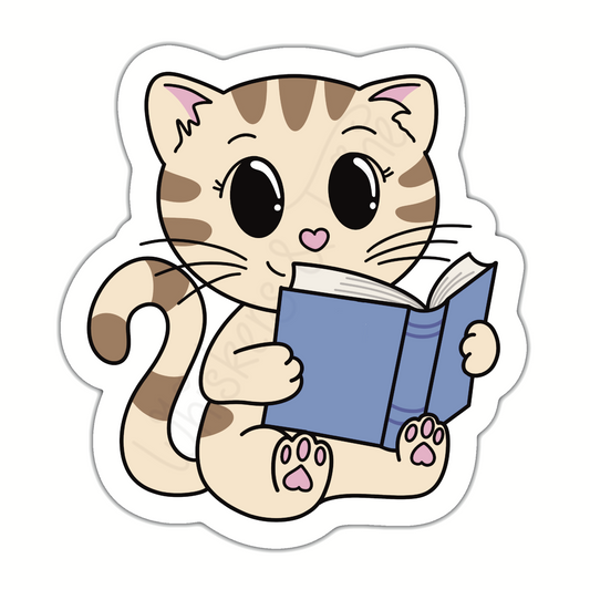 Reading Time – Lady – Die Cut Sticker