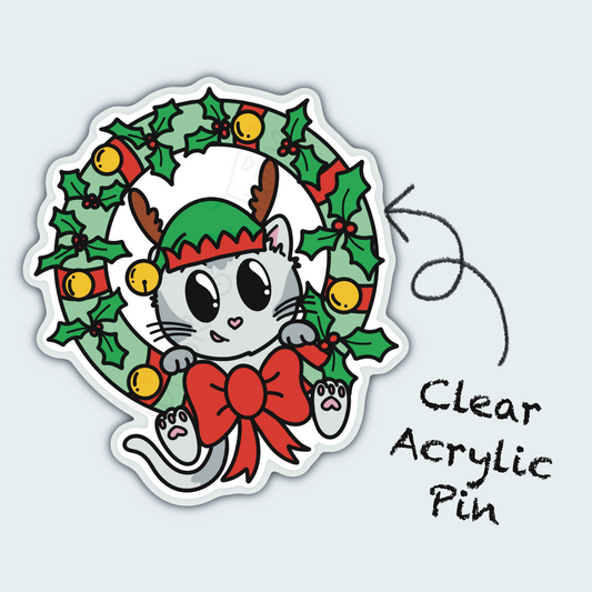 Holiday Wreath – Sampson – Acrylic Pin