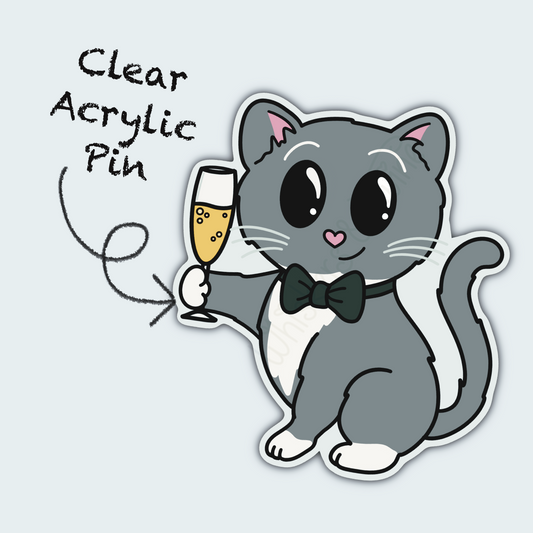 Champagne Celebrations – John – Acrylic Pin