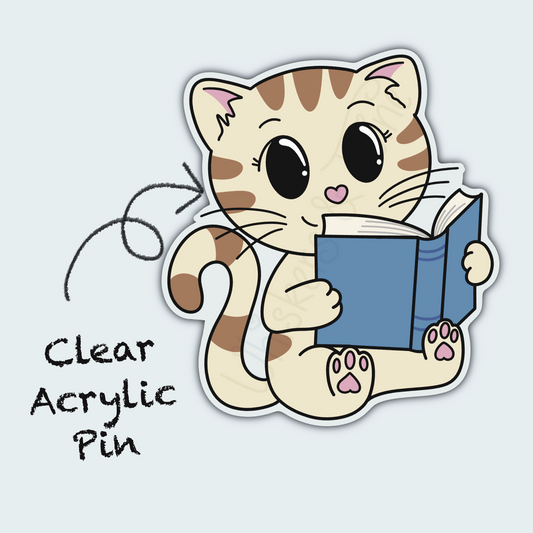Reading Time – Lady – Acrylic Pin