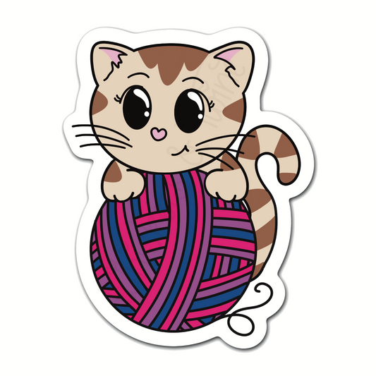 Whiskers Pride – Viola – Clear Glossy Sticker
