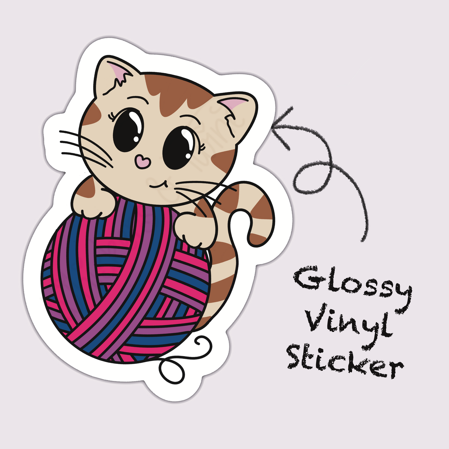 Whiskers Pride – Viola – Die Cut Sticker