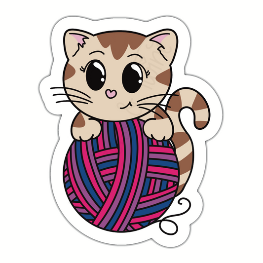 Whiskers Pride – Viola – Die Cut Sticker