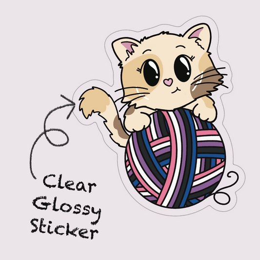 Whiskers Pride – Juliet – Clear Glossy Sticker