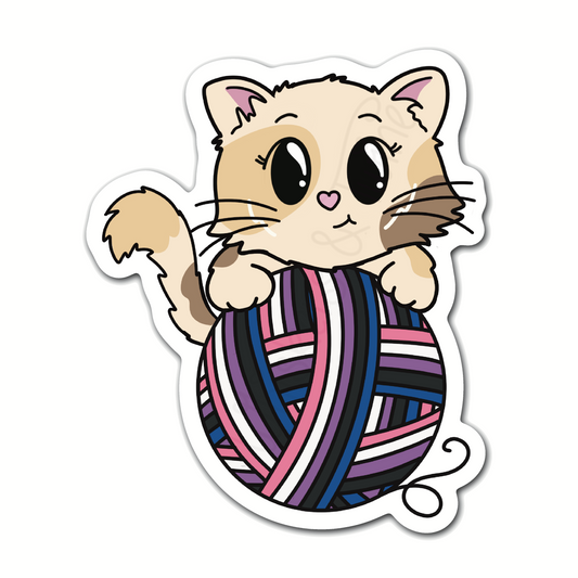 Whiskers Pride – Juliet – Clear Glossy Sticker
