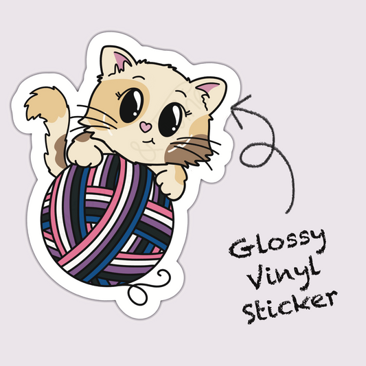 Whiskers Pride – Juliet – Die Cut Sticker