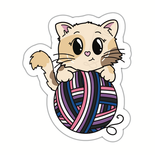 Whiskers Pride – Juliet – Die Cut Sticker