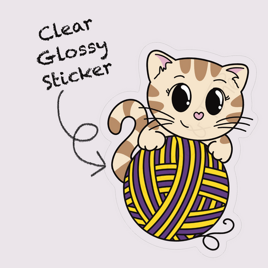 Whiskers Pride – Lady – Clear Glossy Sticker