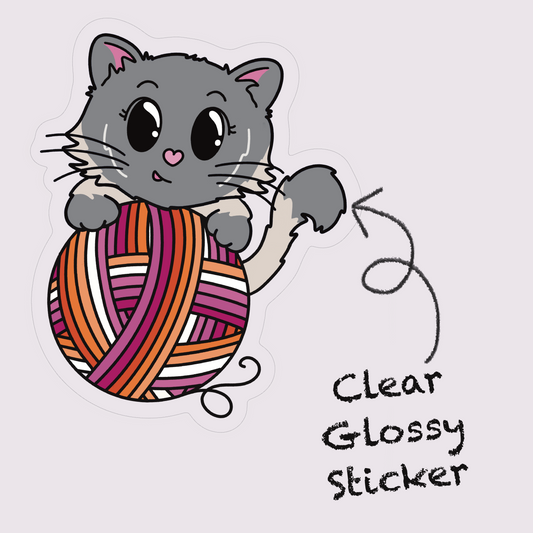Whiskers Pride – Nylah – Clear Glossy Sticker