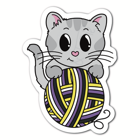 Whiskers Pride – Sampson – Clear Glossy Sticker