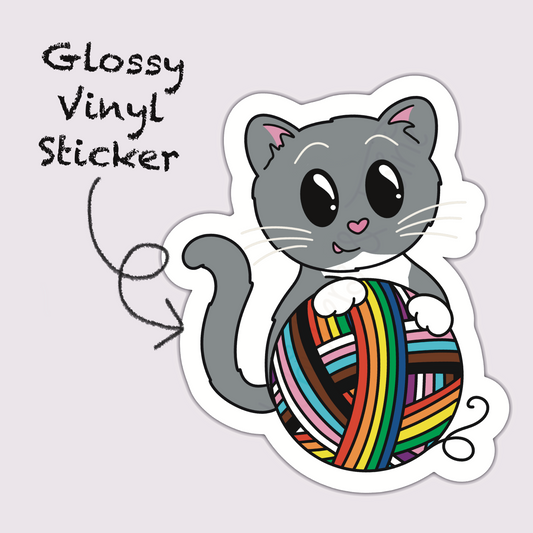 Whiskers Pride – John – Die Cut Sticker
