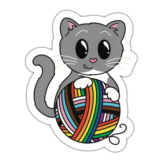 Whiskers Pride – John – Die Cut Sticker