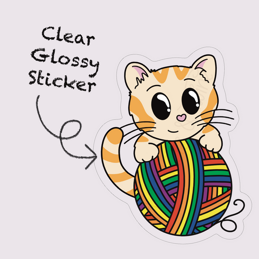 Whiskers Pride – Sebastian – Clear Glossy Sticker