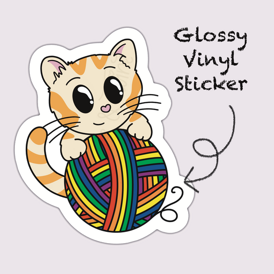 Whiskers Pride – Sebastian – Die Cut Sticker