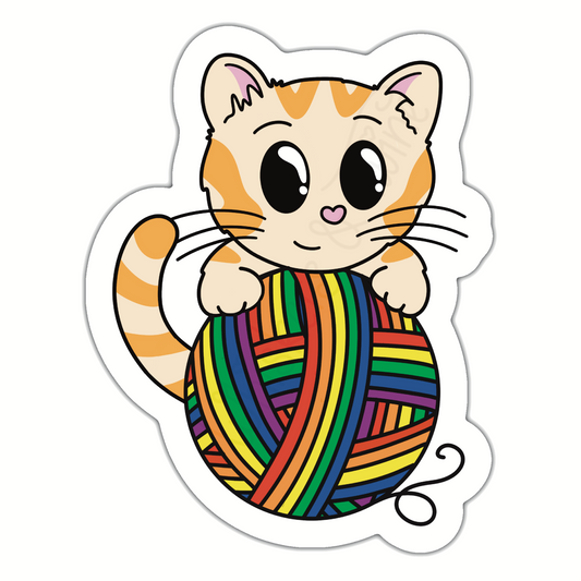 Whiskers Pride – Sebastian – Die Cut Sticker