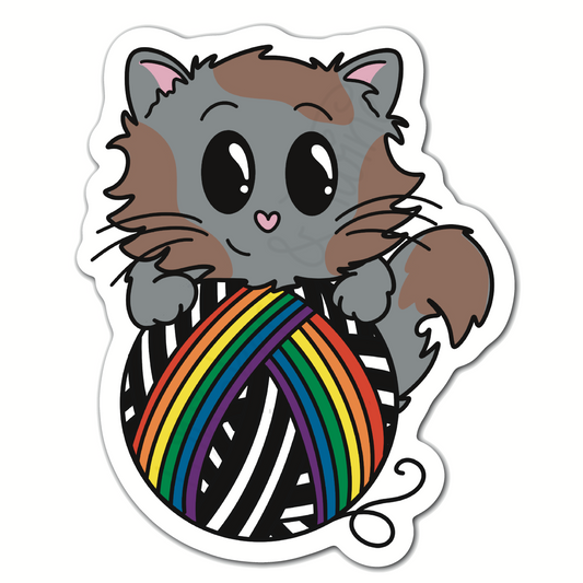 Whiskers Pride – Rodney – Clear Glossy Sticker
