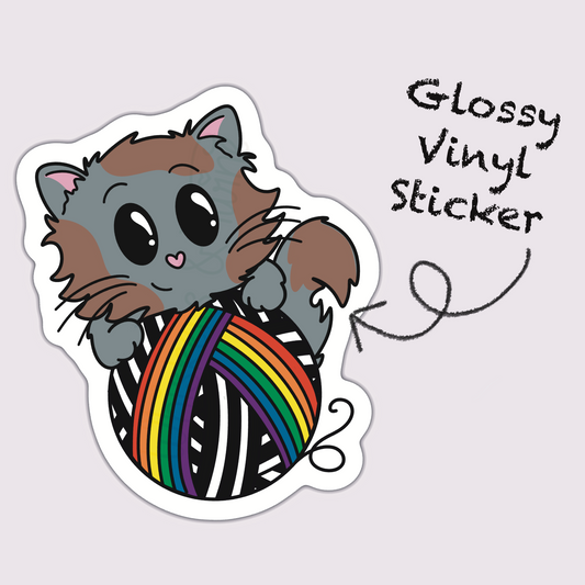 Whiskers Pride – Rodney – Die Cut Sticker