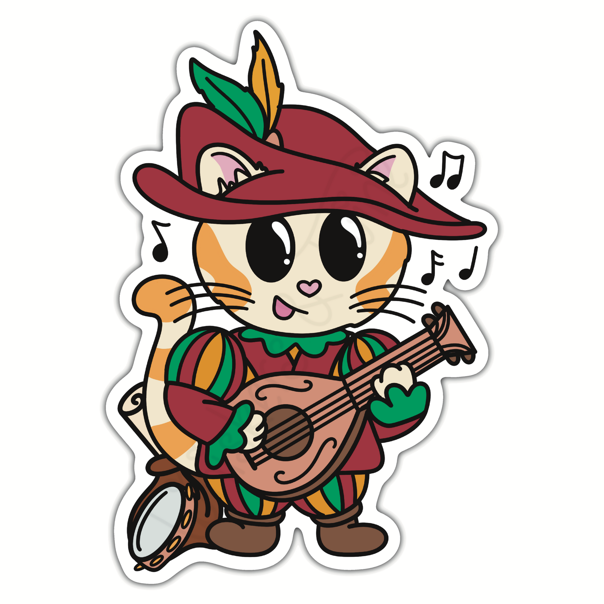 Adventure Twine – Bard Class - Sebastian – Die Cut Sticker – Whiskers and  Twine