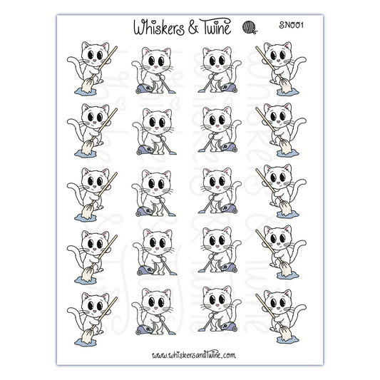 Cleaning with Sampson – Sticker Sheet
