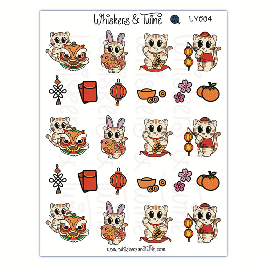 Year of the Rabbit with Lady – Sticker Sheet