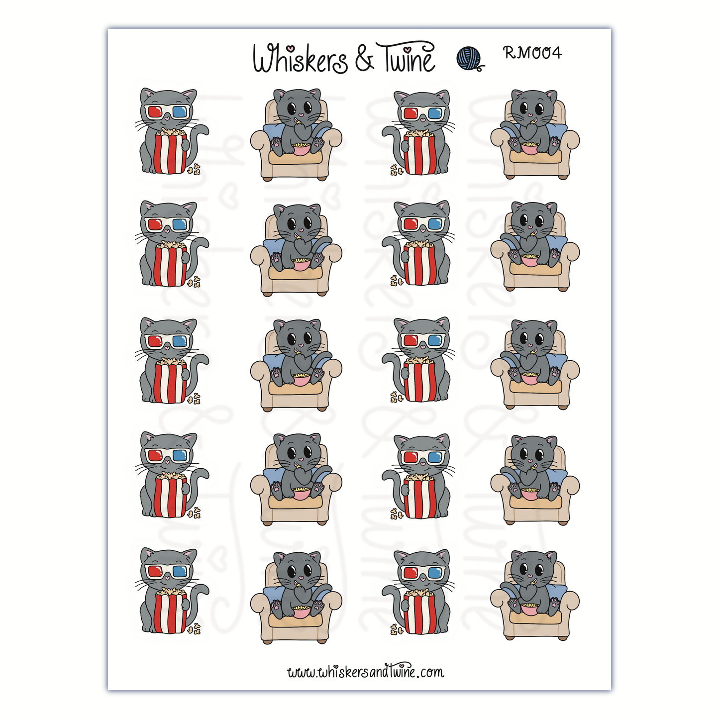 Movies with Romeo – Sticker Sheet