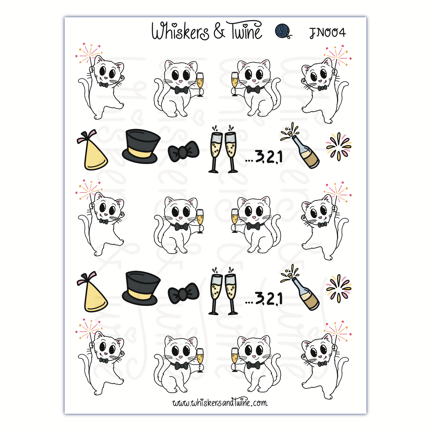 New Year's with John - Sticker Sheet