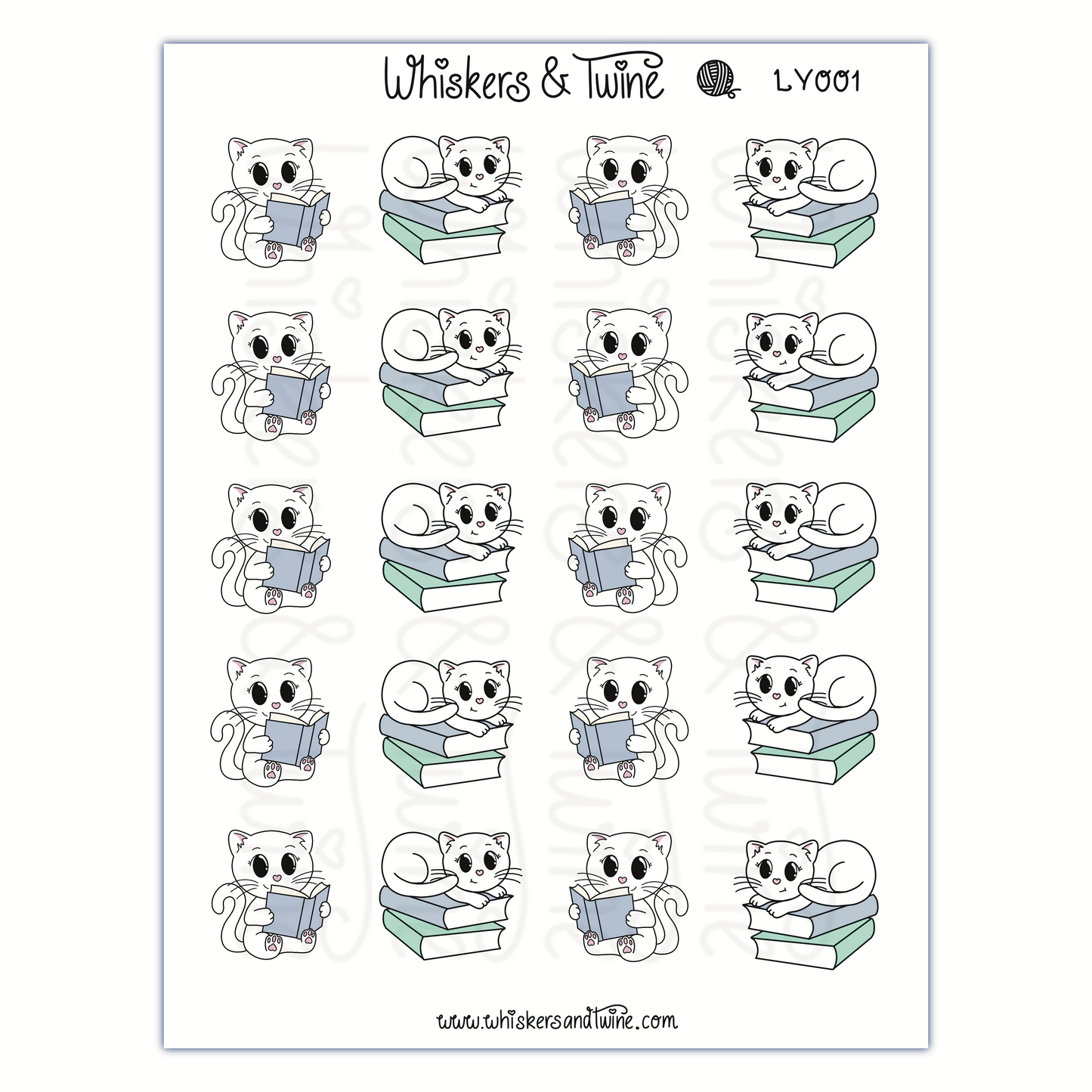Reading with Lady – Sticker Sheet