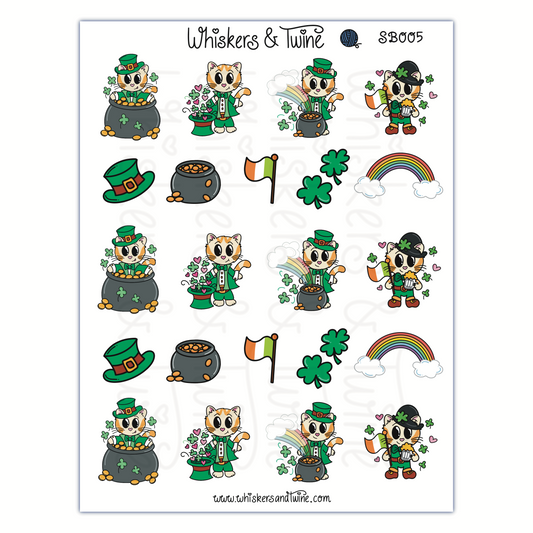 St Patrick's Day with Sebastian – Sticker Sheet